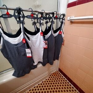 NWT Skinnygirl 3Pk Shaping, Seamless, Smoothing Camis. M & L. B/G/W. $45 Each.